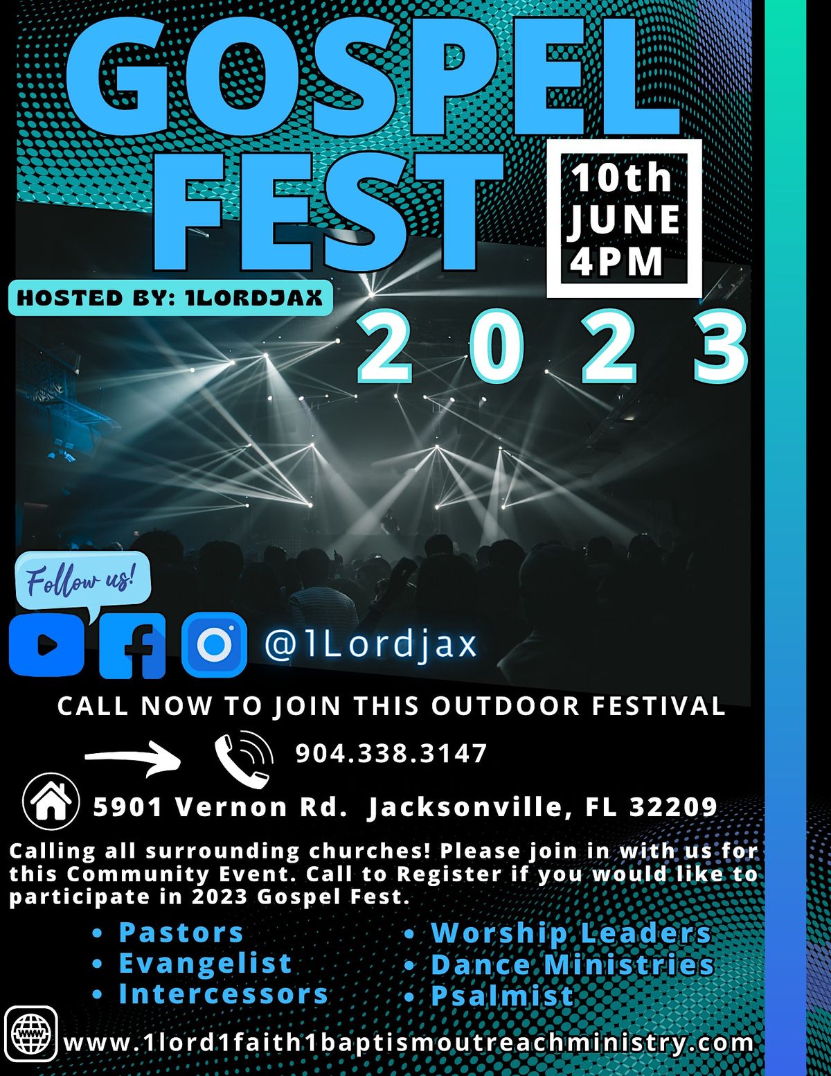 Gospel Fest 2023, 5901 Vernon Rd, Jacksonville, 10 June 2023