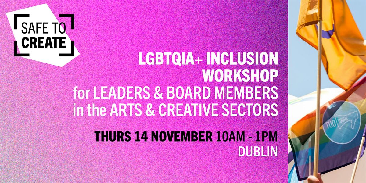 Safe to Create: LGBTQIA+ Inclusion for Leaders & Board Members (DUBLIN)