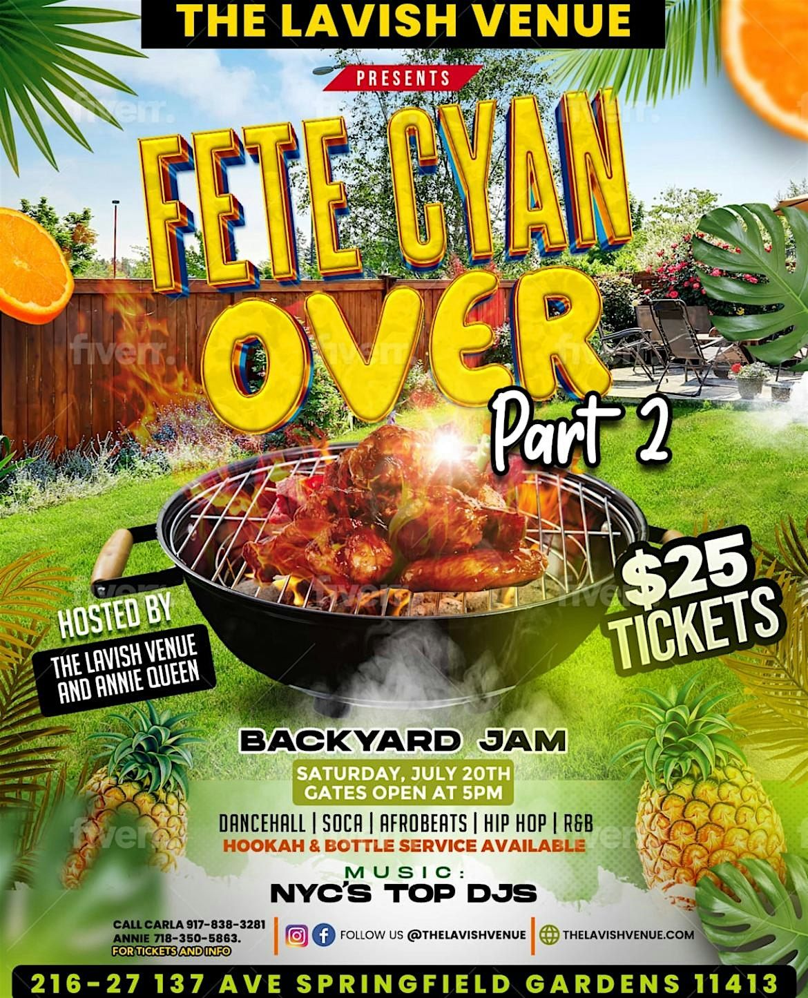 Fete Cyan Over 2 (Lavish Venue 2nd Annual Backyard Jam)