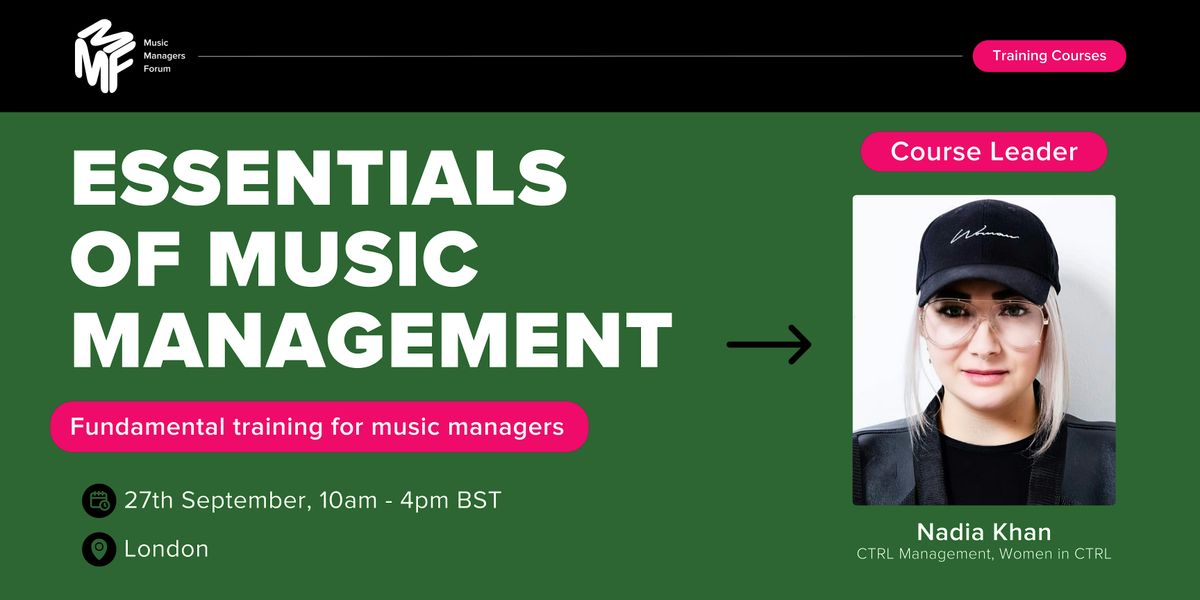 Essentials of Music Management SEPTEMBER  2024 (IN PERSON)