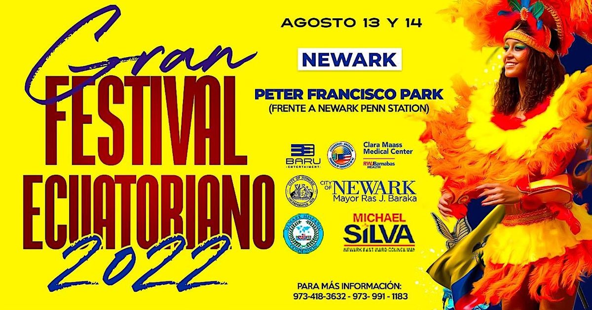 GRAN FESTIVAL ECUATORIANO DE NEWARK 2022, Peter Francisco Park, Newark