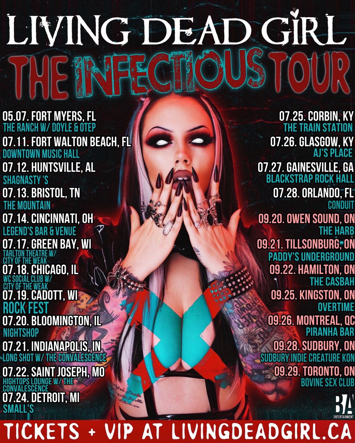Living Dead Girl The Infectious Tour - 09.22.24. HAMILTON, ON