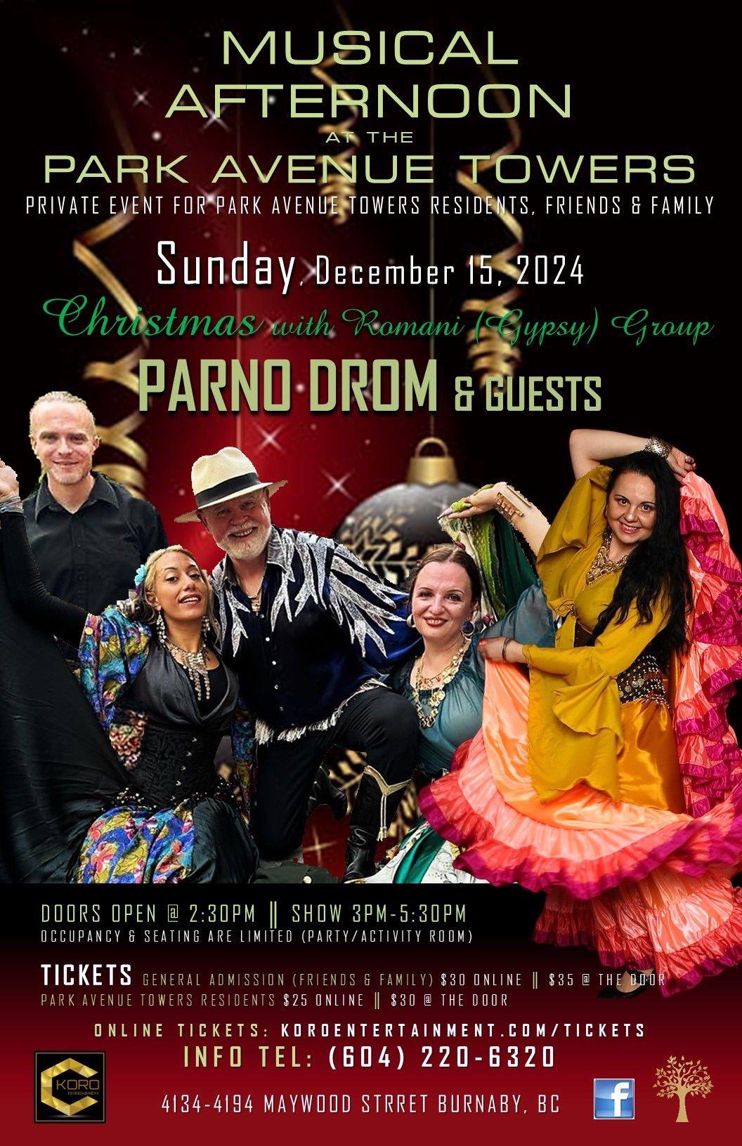 Christmas with PARNO DROM and guests - Musical Afternoon at Park Avenue Towers