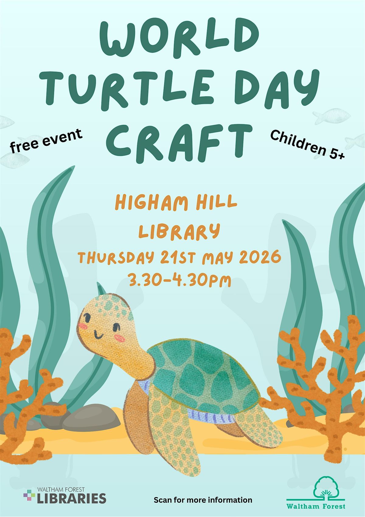 Higham Library World Turtle Day Craft at Higham Hill library, Higham Hill Library ...