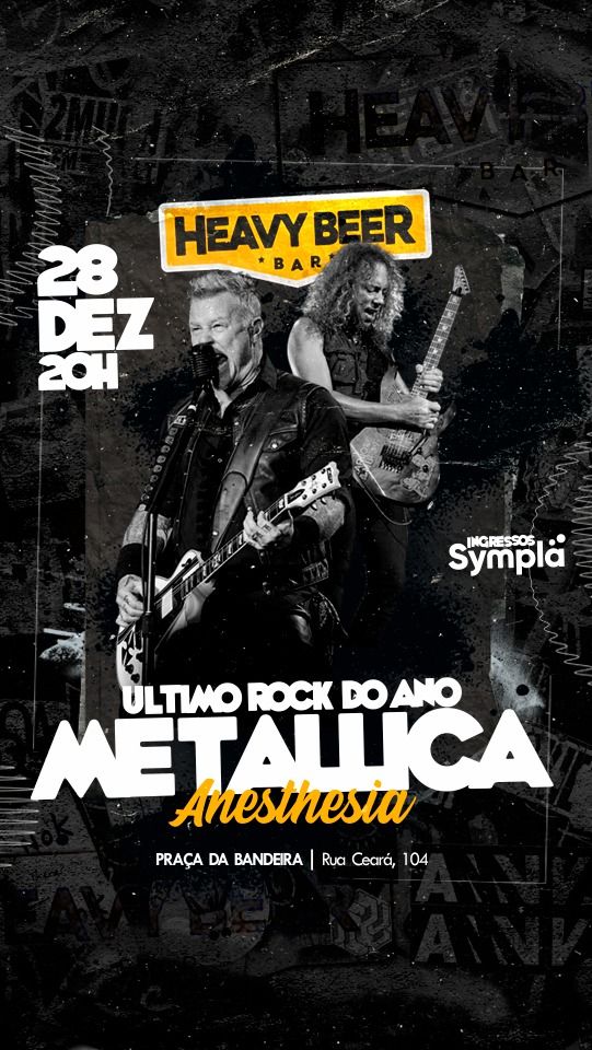 METALLICA TRIBUTO - ANESTHESIA AO VIVO - \u00daLTIMO ROCK DO ANO