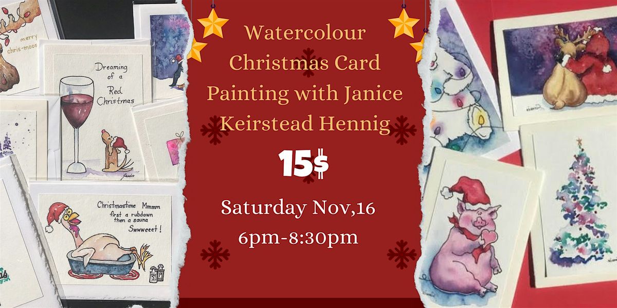 Watercolour Christmas Card Painting