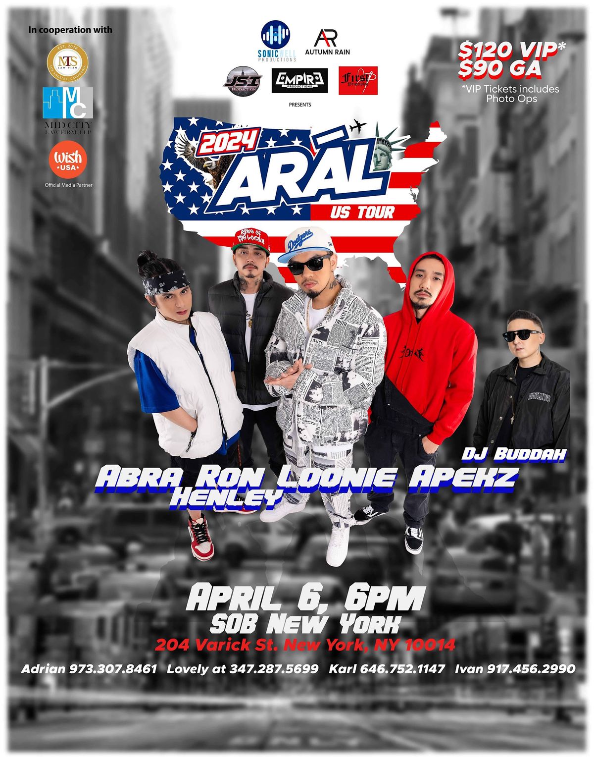 Abra Rapper 2024 ABRA RON HENLEY APEKZ LOONIE - ARAL US TOUR 2024, Sounds Of Brazil ...