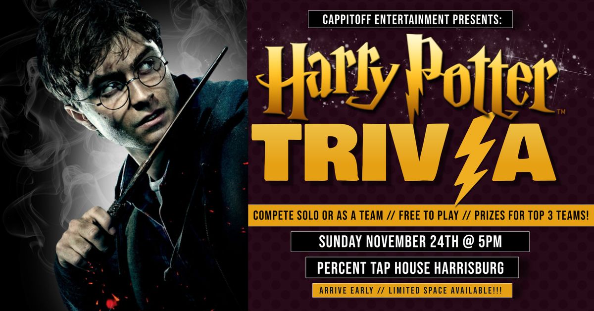 Harry Potter Movie Trivia at Percent Tap House