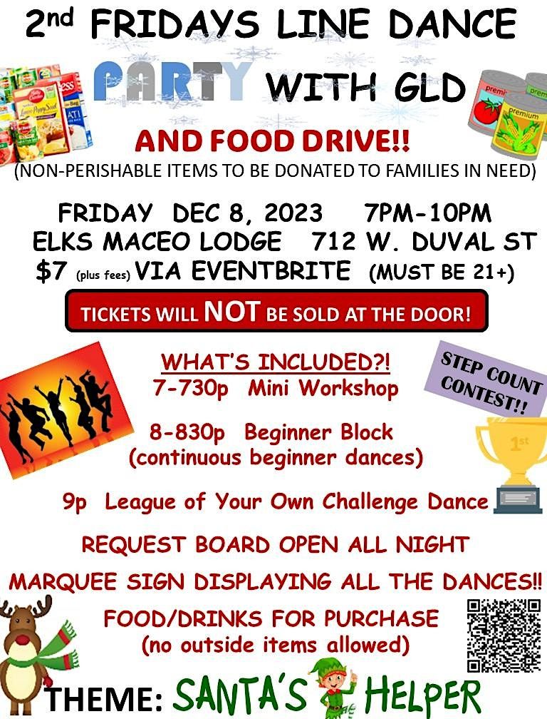 GLD'S 2ND FRIDAY LINE DANCE PARTY DECEMBER 2023