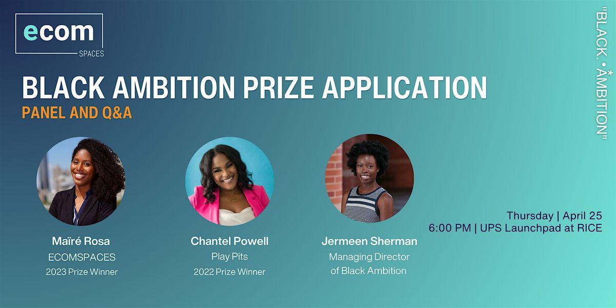 Black Ambition Prize Application Panel and Q&A