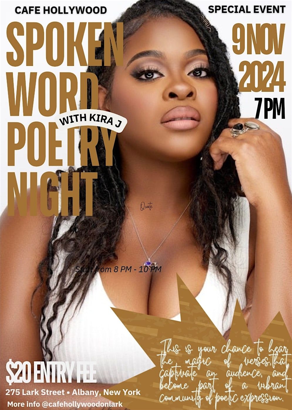 Spoken Word Poetry Night w\/Kira J