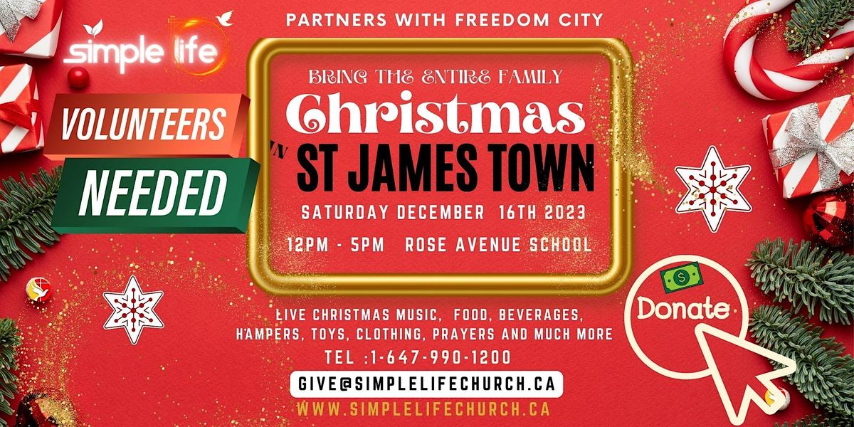 Volunteer & Giving Opportunity  for Christmas In St James Town