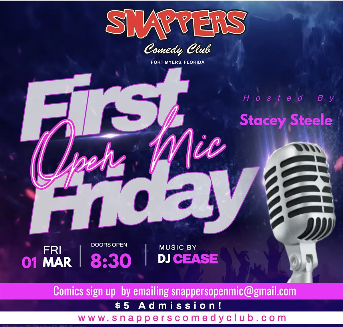 First Friday Open Mic at Snappers