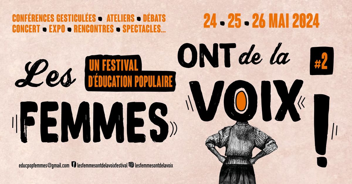 FESTIVAL - Les Femmes Ont de la Voix ! #2 - 24, 25, 26 mai 2024