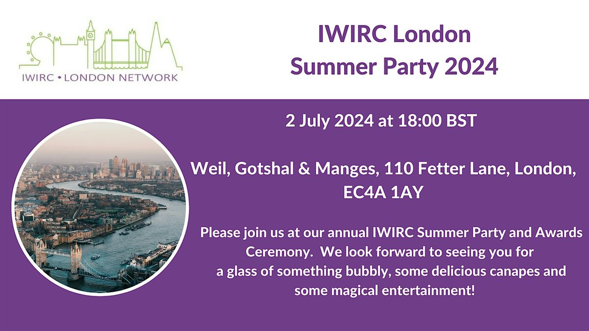 IWIRC London Anniversary Party and Awards Ceremony 2024