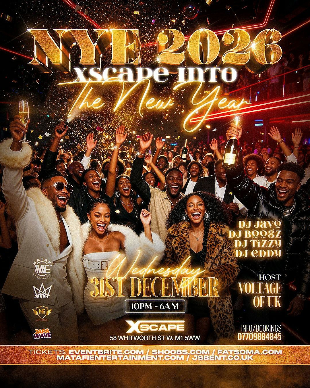 NYE 2026 \u2013 Xscape Into the New Year - Afrobeats\/RnB \/ HipHop\/Amapiano