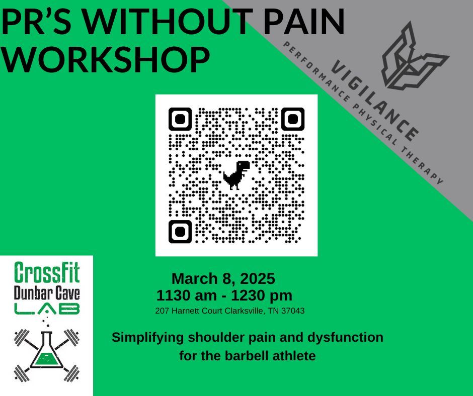 PR's Without Pain Workshop: Simplifying pain and shoulder dysfunction for the barbell athlete