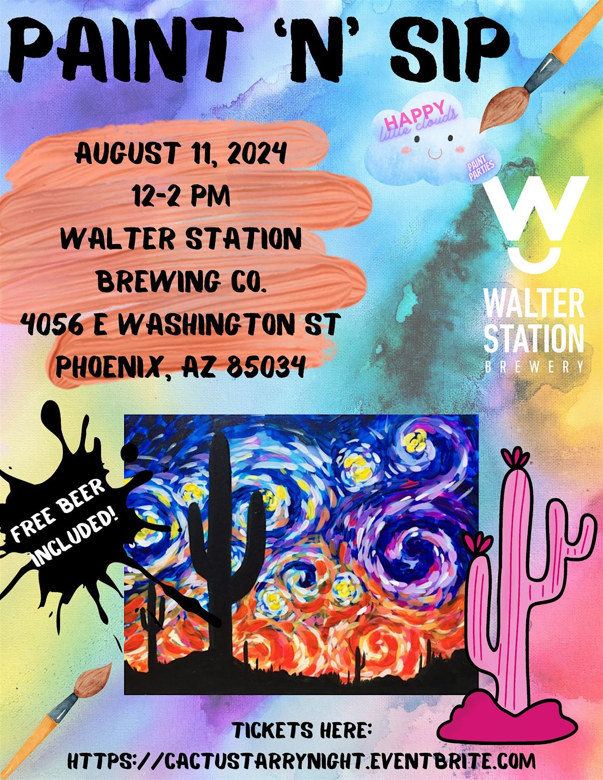 AZ Starry Night Paint 'n' Sip at Walter Station Brewing Co.