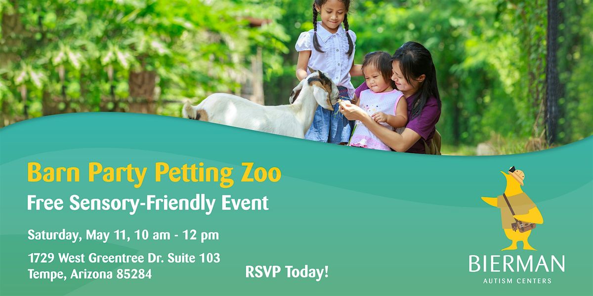 Barn Party Petting Zoo Extravaganza  at Bierman Autism Centers!