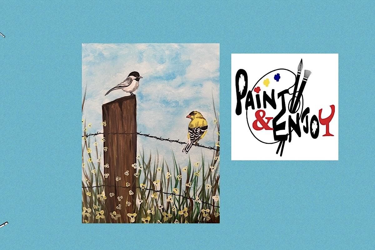 Paint and Enjoy at Beltmont Bean Co,  for a good cause \u201cBirds by the Fence\u201d