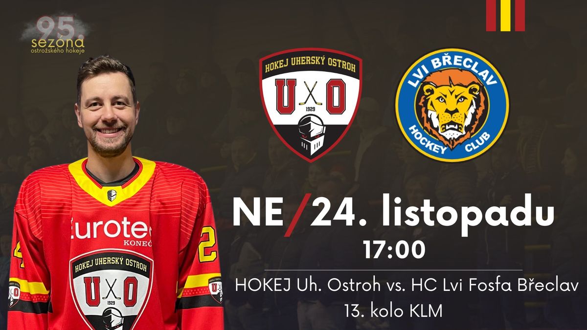 HOKEJ Uhersk\u00fd Ostroh vs. HC Lvi Fosfa B\u0159eclav\/13. kolo KLM