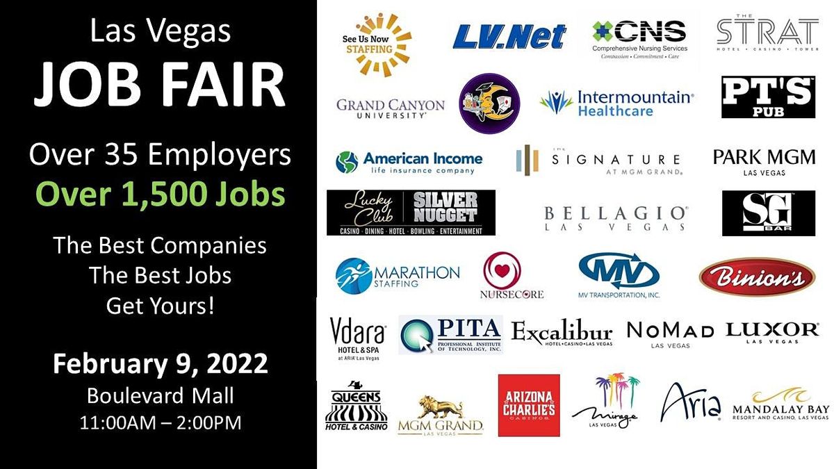 LAS VEGAS BEST JOB FAIR OVER 30 COMPANIES THOUSANDS OF JOBS