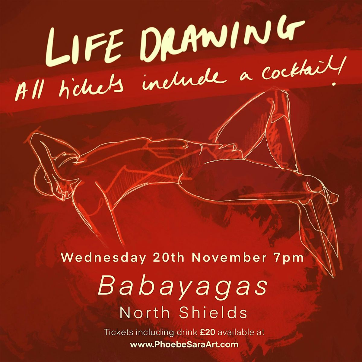 Life Drawing Session at Babayaga's Lofts with cocktail Included!