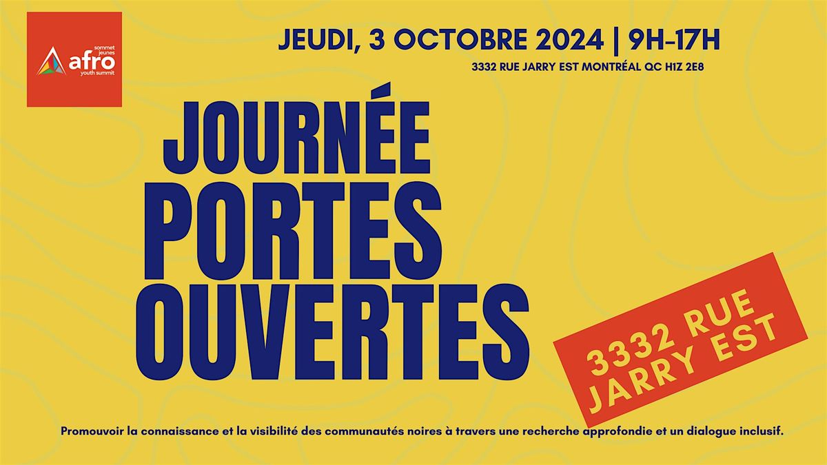 Journ\u00e9e portes ouvertes du Sommet Jeunes Afro