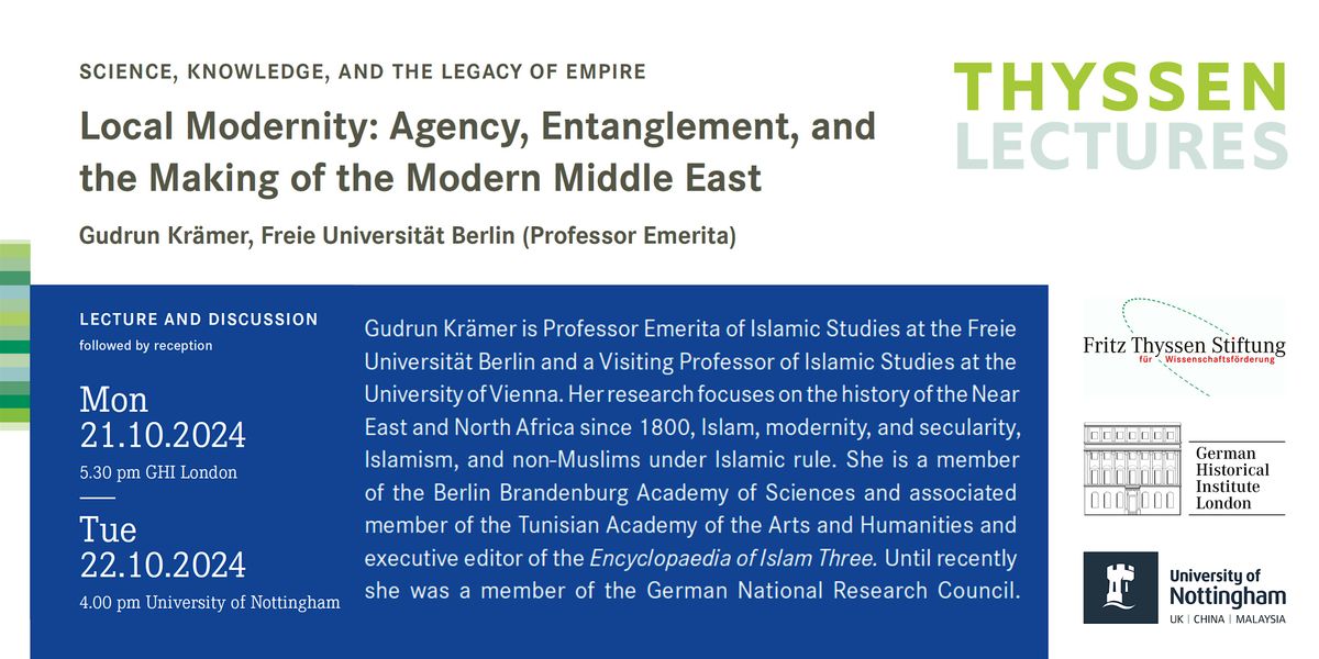 Thyssen Lecture: Gudrun Kr\u00e4mer (FU Berlin)