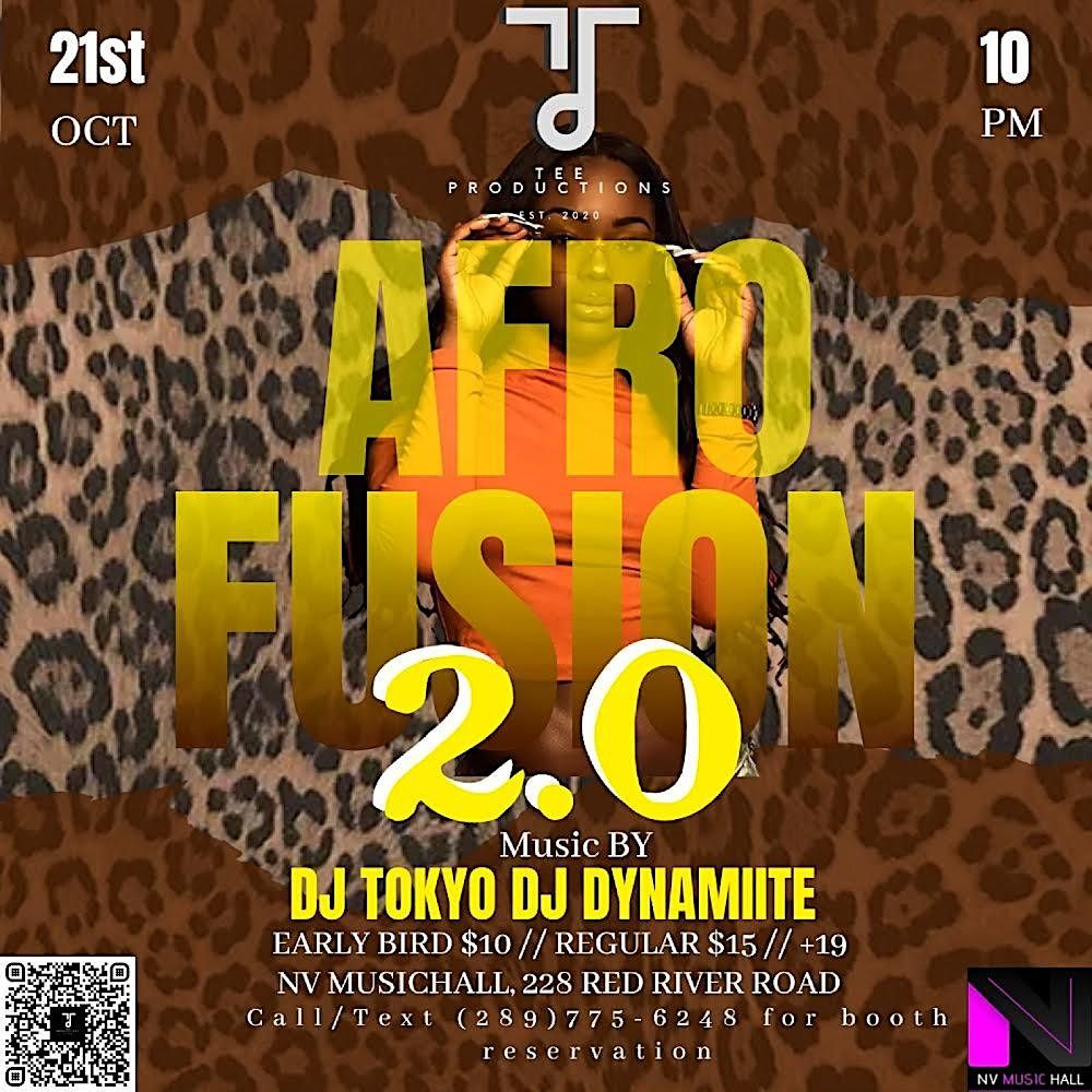 AFRO FUSION 2.0, NV Music Hall, Thunder Bay, 21 October to 22 October