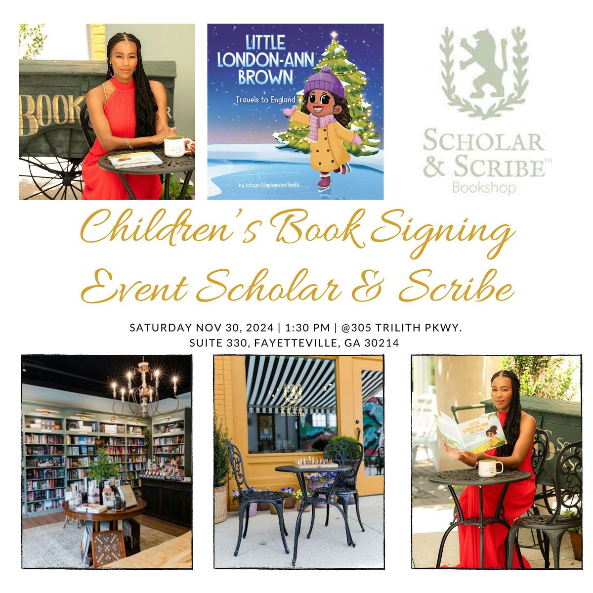 Children's Book Signing Event at Scholar & Scribe Trilith Pkwy Fayetteville