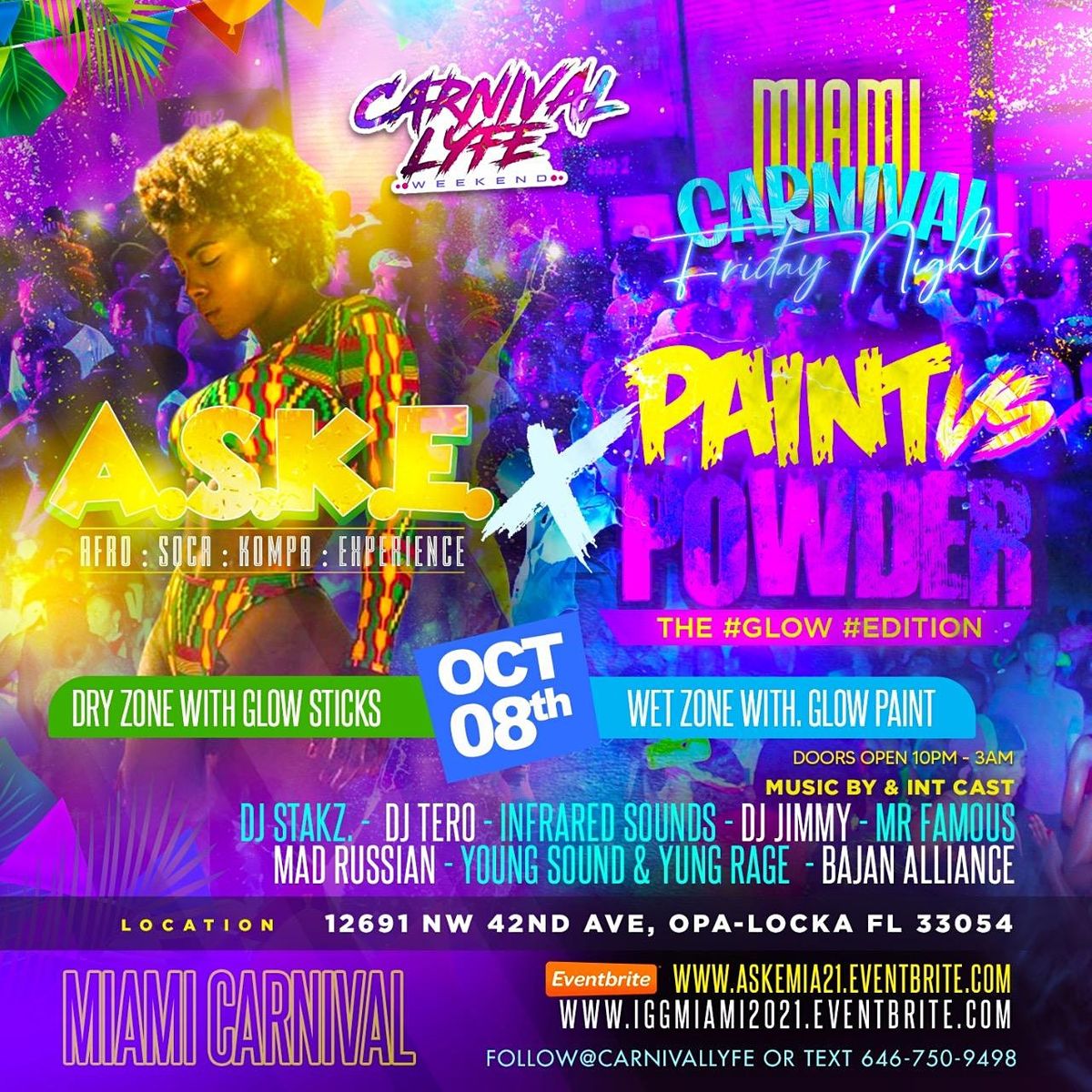 EVENT #3 A.S.K.E - AFRO | SOCA | KOMPA | EXPERIENCE  GLOW EDITION