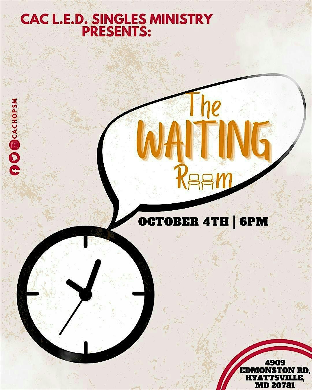 L.E.D  Singles Ministry Presents The Waiting Room