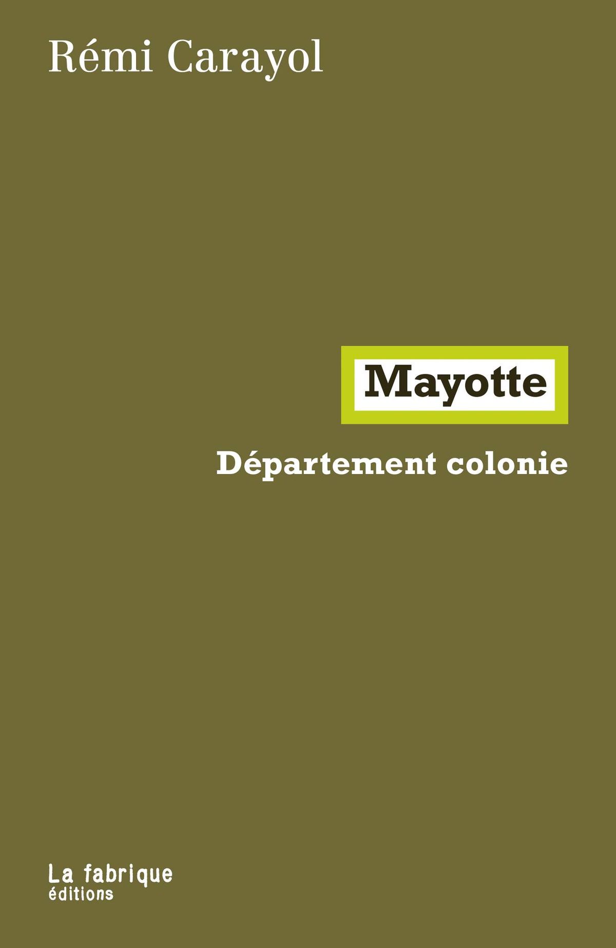 Faire politique, \u00e0 propos de Mayotte\/Ngazidja avec R\u00e9mi Carayol.. 