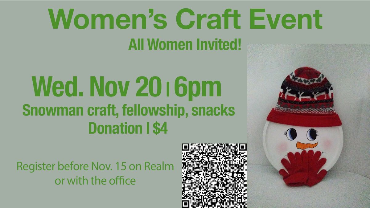 Women's Craft Night & Fellowship