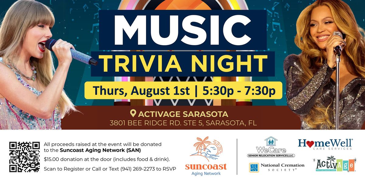 Music Trivia Night Benefiting Suncoast Aging Network (SAN)