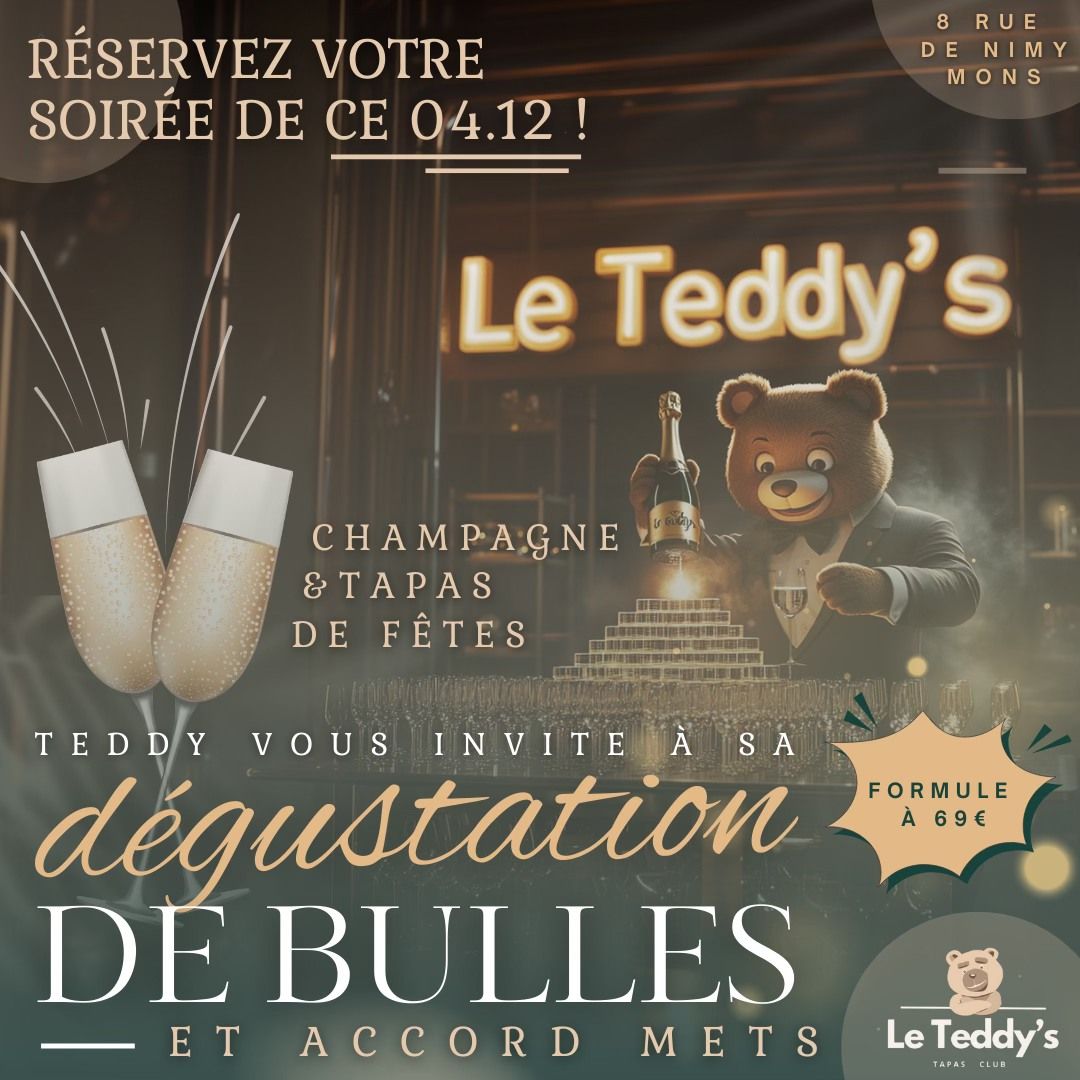 D\u00e9gustation de Bulles & Mets au Teddy's - 04.12.24 