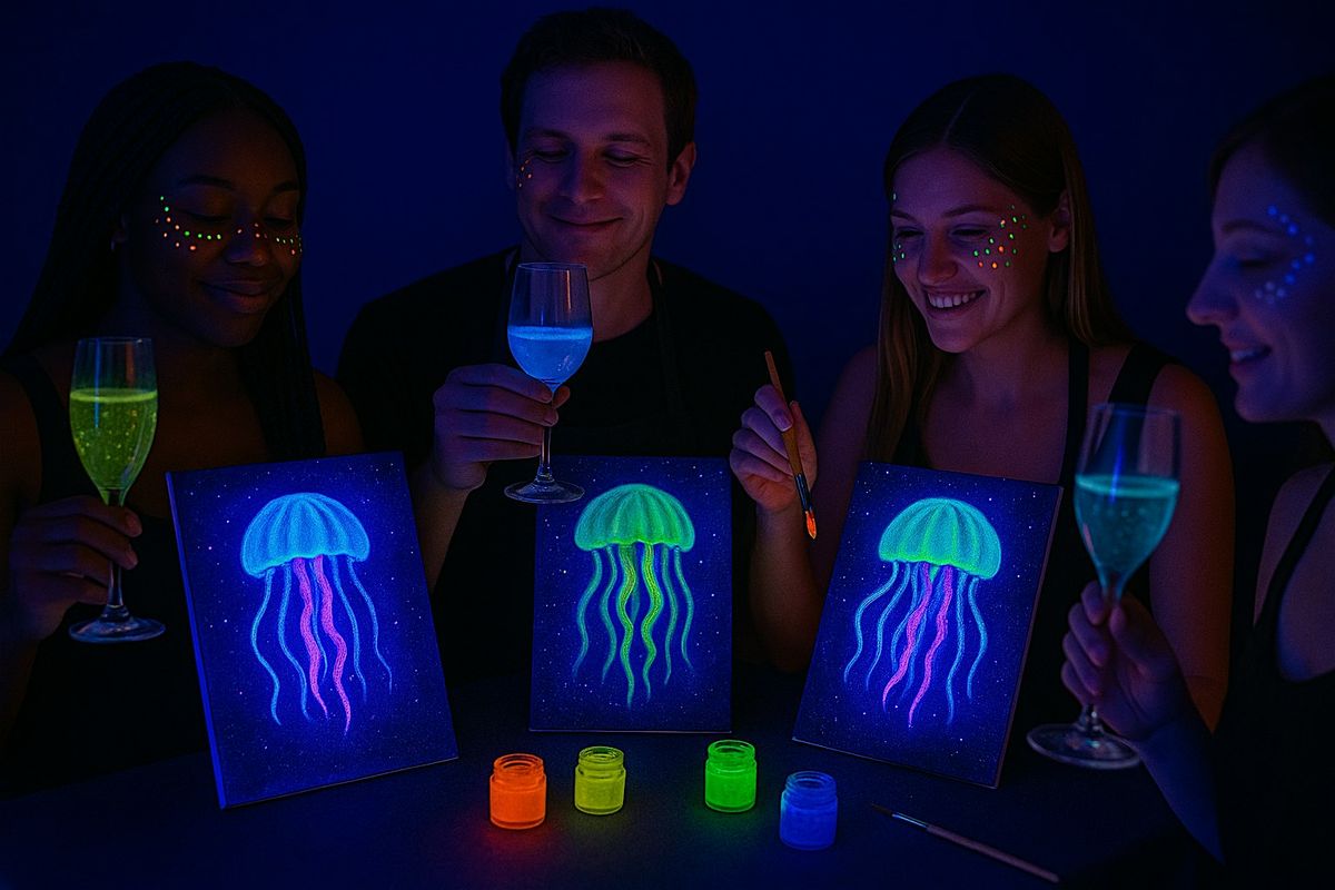 UV Sip and Paint in the Dark