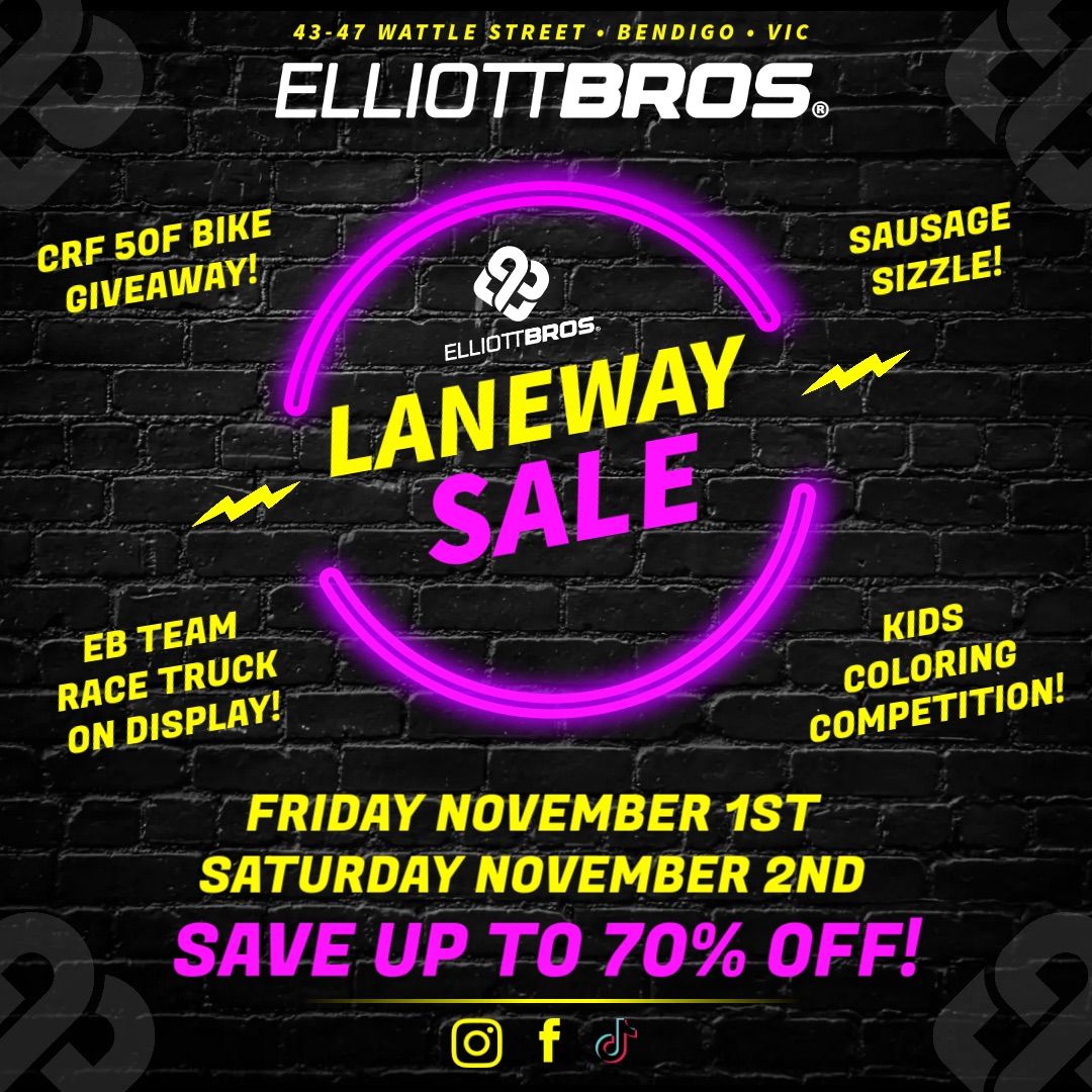 ELLIOTT BROS LANEWAY SALE!!!