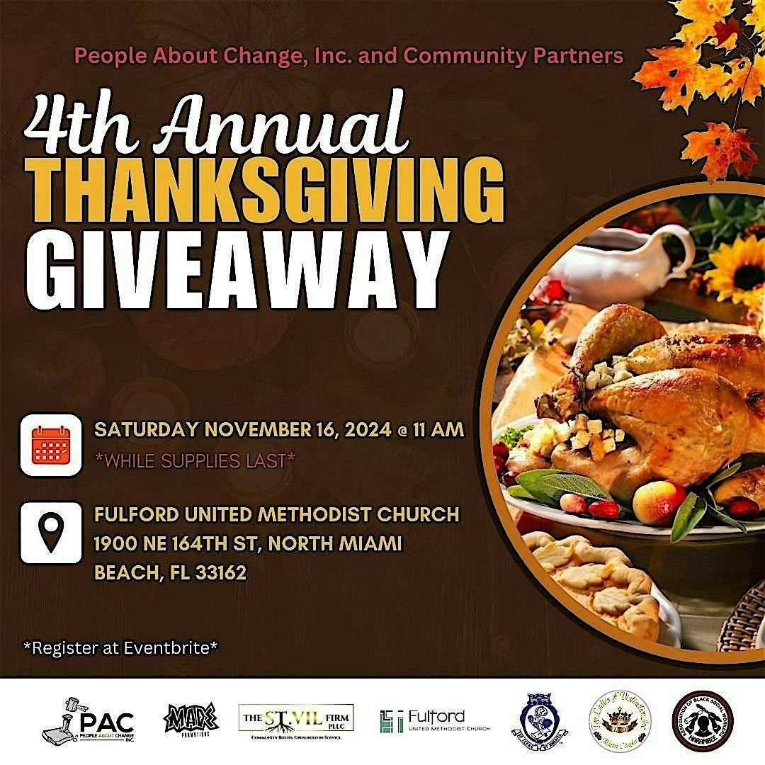 People About Change, Inc. and Partners Thanksgiving Turkey Giveaway in NMB