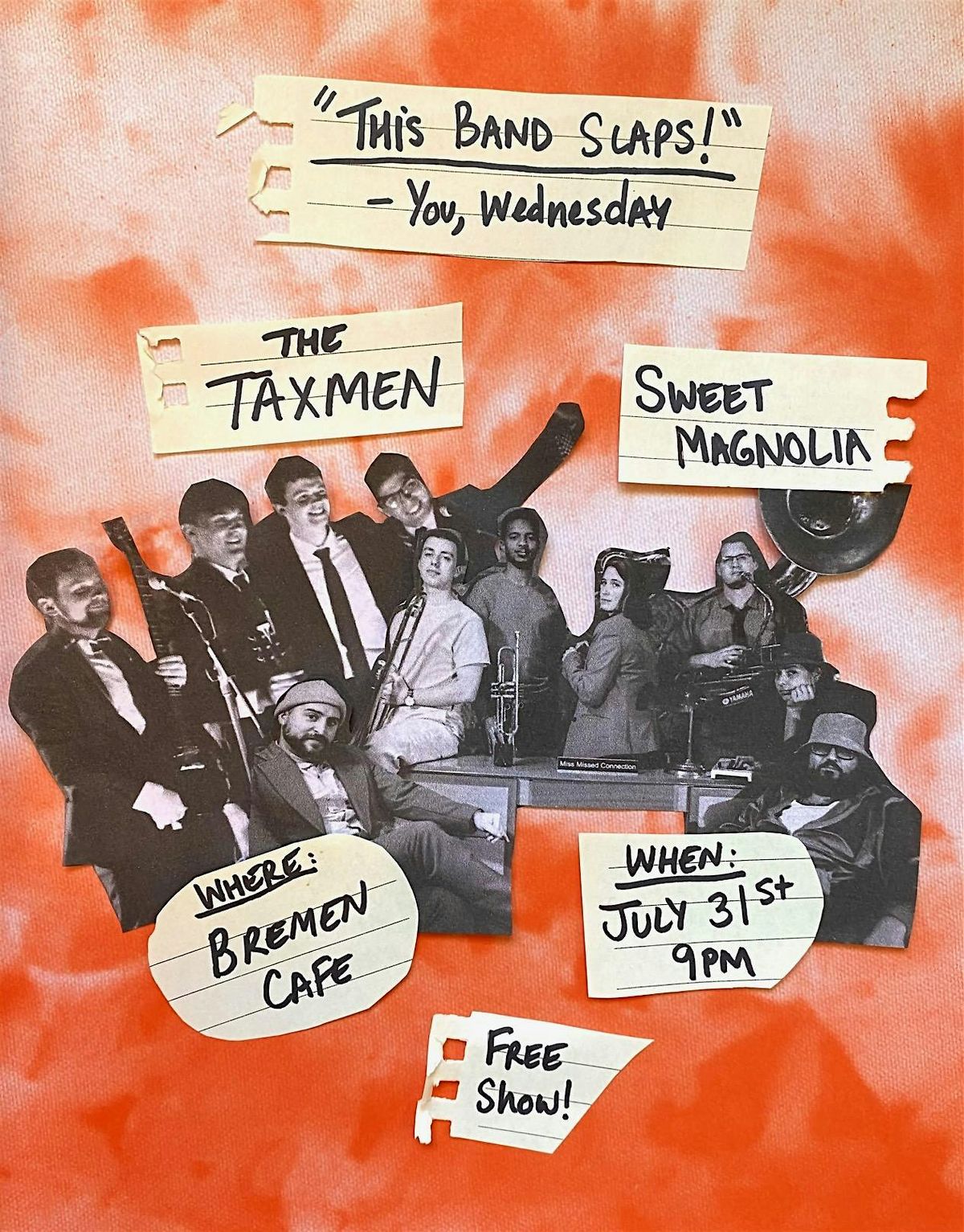 New Orleans's Sweet Magnolia at Bremen Caf\u00e9 with the Taxmen -- Free Show!