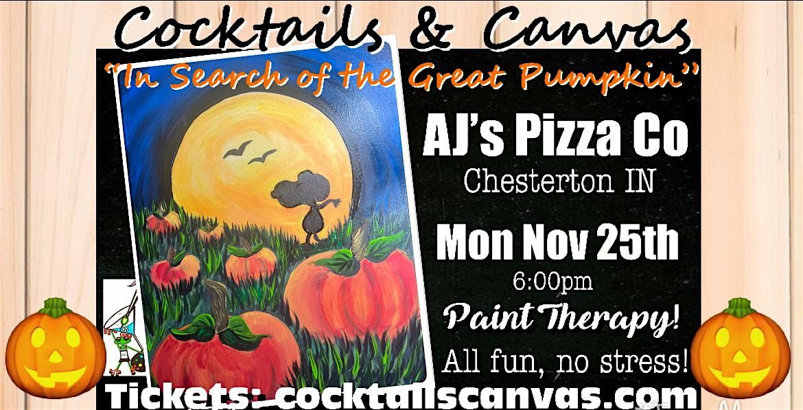 "In Search of the Great Pumpkin" Cocktails and Canvas Festive Fall Event