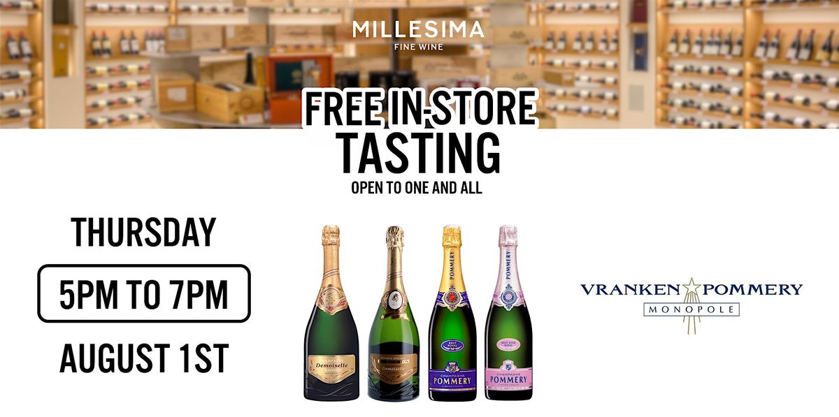 Free Wine Tasting - Champagne Vranken & Pommery