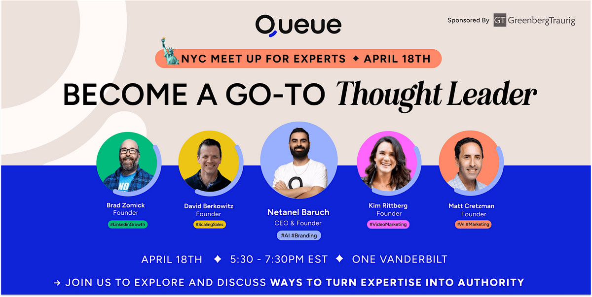 NYC Meet Up for Experts: Become A Go-To Thought Leader in Your Niche