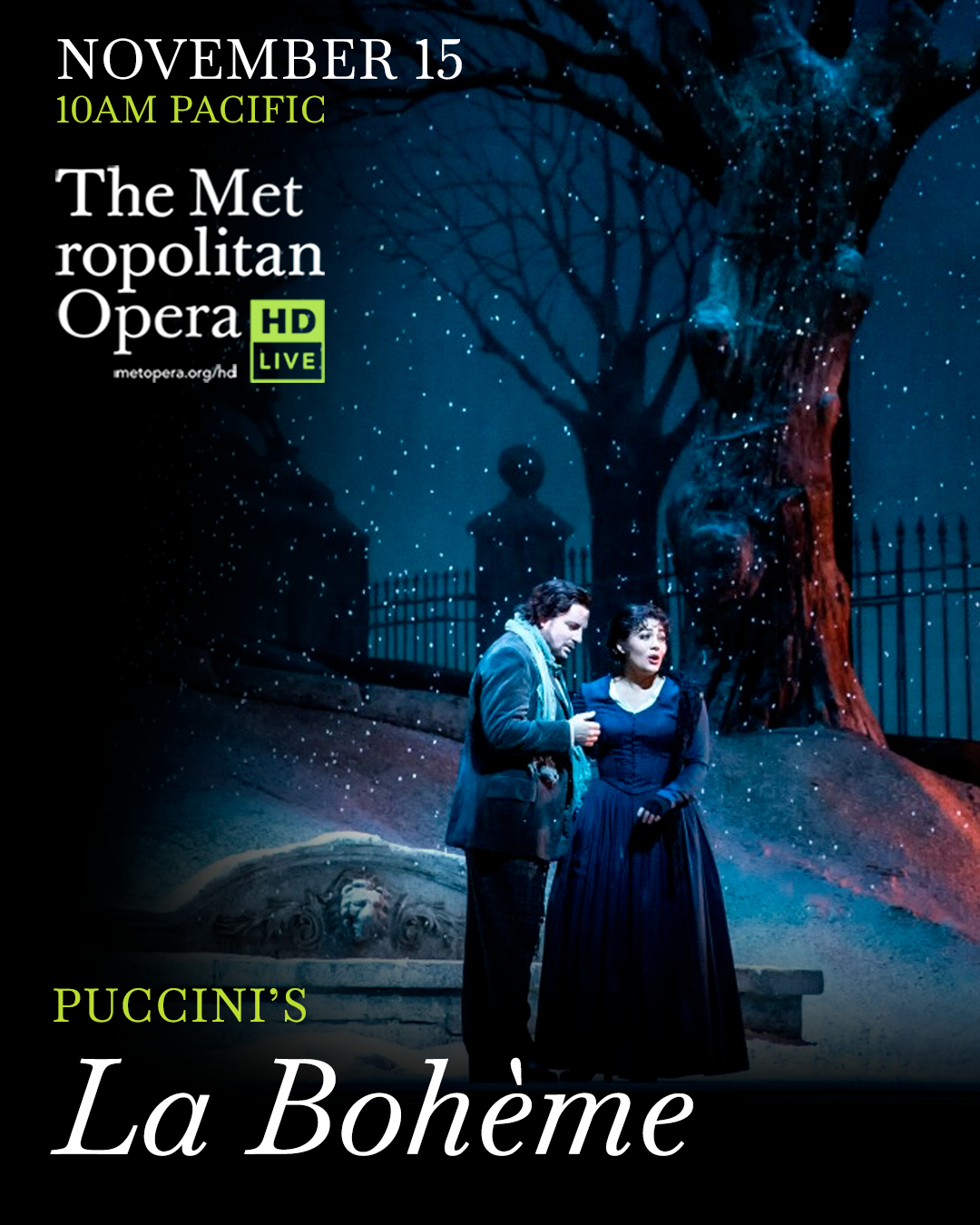 MET Opera Live in HD - Puccini\u2019s La Boh\u00e8me at Mahaiwe Performing Arts Center