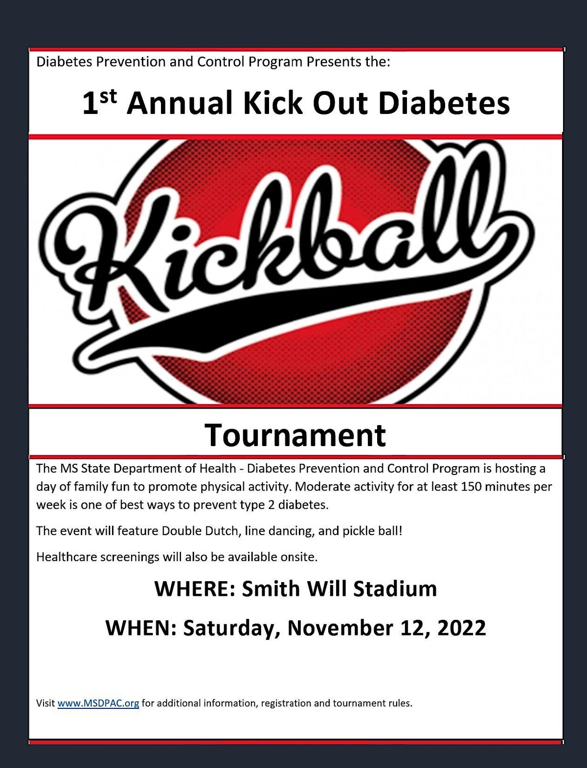 Kick Out Diabetes Kickball Tournament