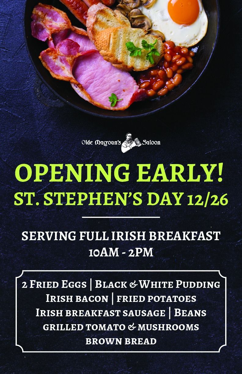 St. Stephen's Day Full Irish Breakfast