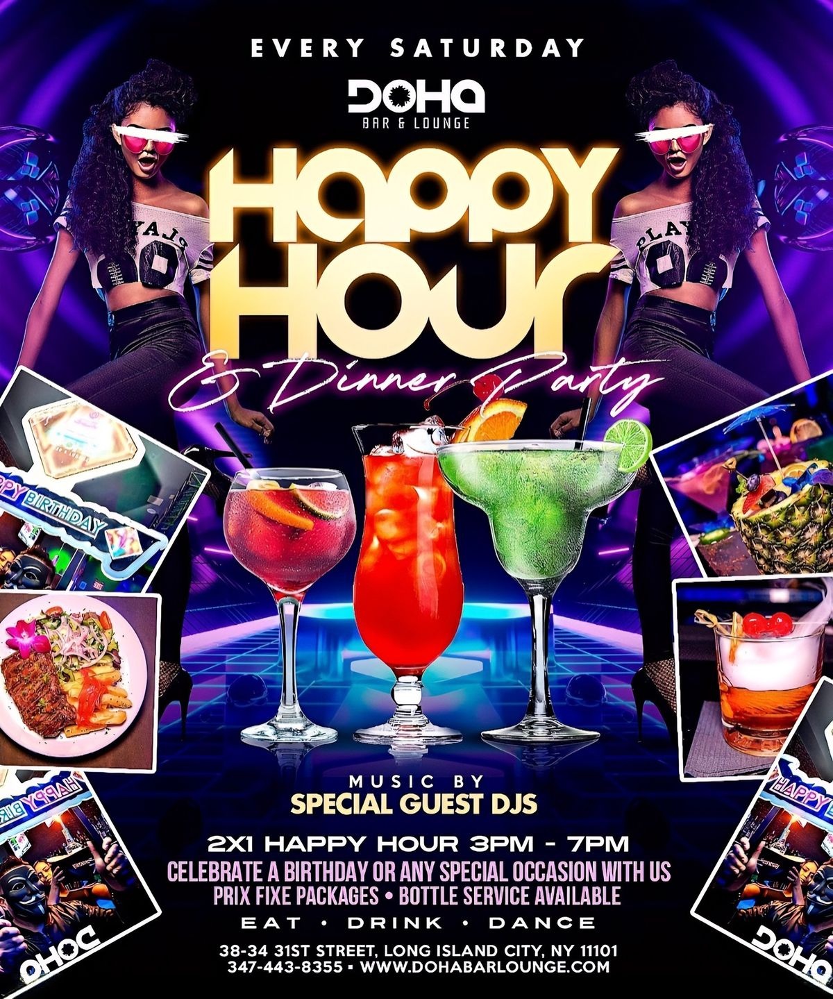 Saturday Night Vibes: Happy Hour & Dinner Party at Doha Bar Lounge