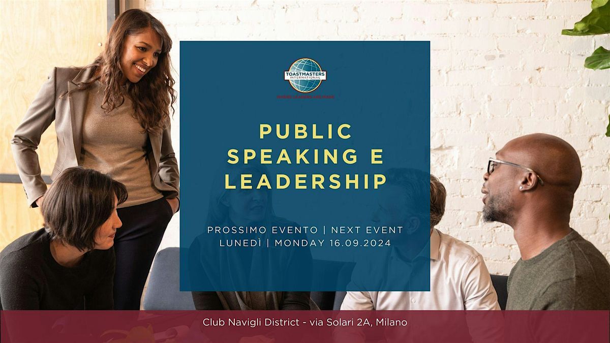 Copia di Public Speaking & Leadership - Toastmasters Milano Navigli