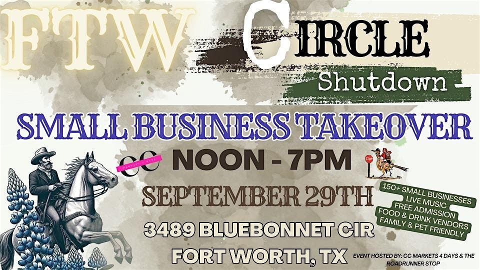 Bluebonnet Circle: Small Business Takeover - September 29th!